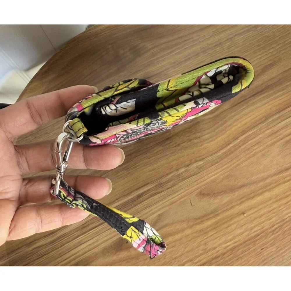 Vera Bradley Twist locks Wristlet Wallet Black Multicolor
